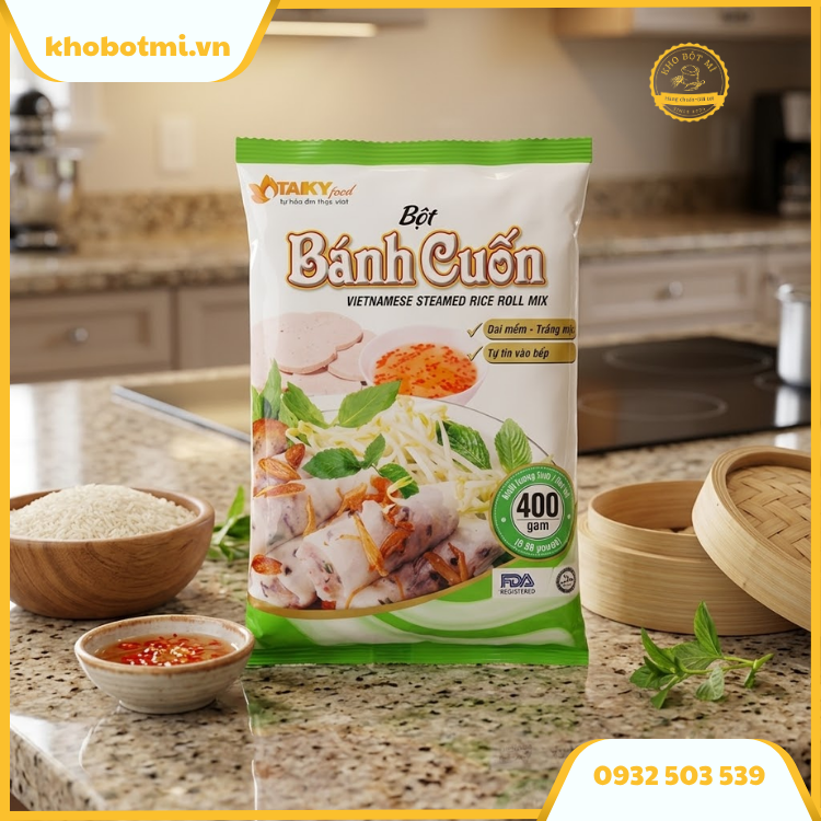 Bột Bánh Cuốn Tài Ký 400G – Thùng 24 Gói Bột Bánh Cuốn Tài Ký 400G – Thùng 24 Gói