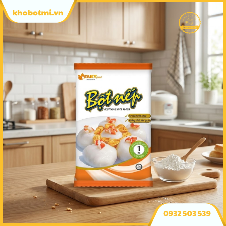 Bột nếp Tài Ký 1kg - Thùng 10 gói Bột nếp Tài Ký 1kg - Thùng 10 gói