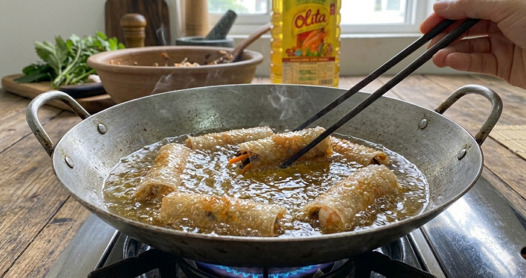 Mẹo Chiên Chả Giò Tôm Thịt
