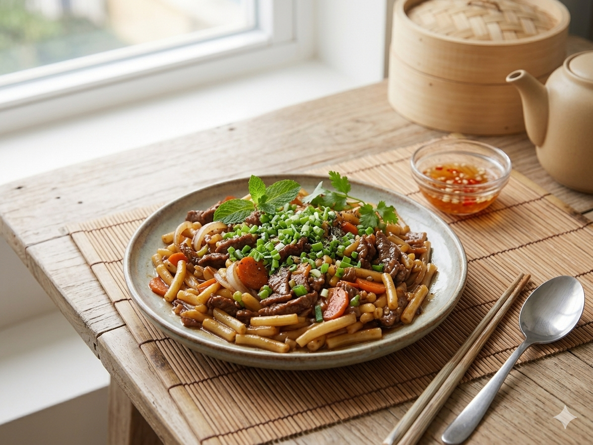 Cách Làm Nui Xào Bò Thơm Ngon Tại Nhà